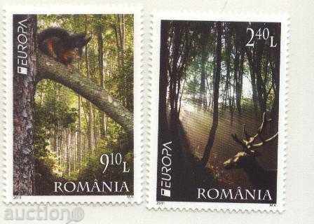 Чисти марки  Европа СЕПТ   2011 от Румъния