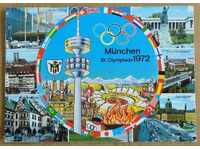 Картичка - XX Олимпиада в Мюнхен 1972