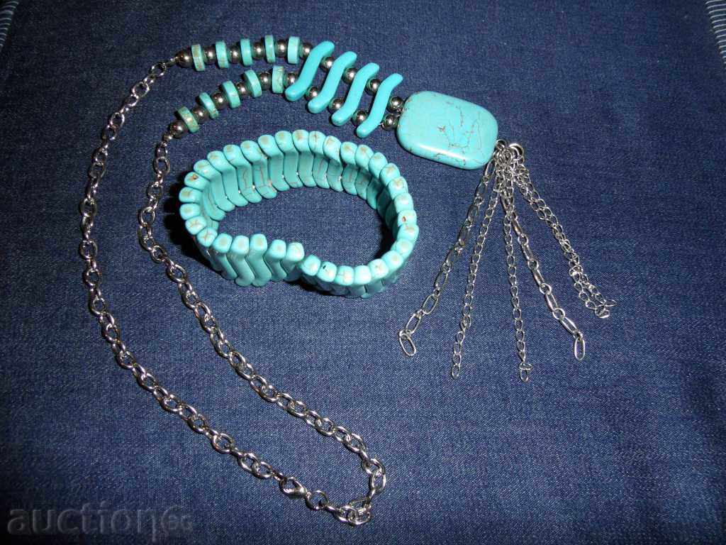 Κολιέ και Βραχιόλι με τυρκουάζ - νέα