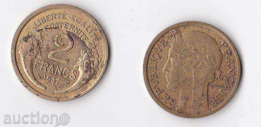 France, lot 2 coins of 2 francs