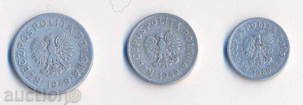Poland, a lot of 3 different coins since 1949 with price 4.00 BGN | € 2.05 Poland, a lot of 3 different coins since 1949 with price 4.00 BGN | € 2.05
