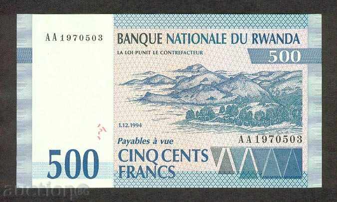 +++ ruandezi 500 FRANCA P 23 1994 RARE !!! UNC +++
