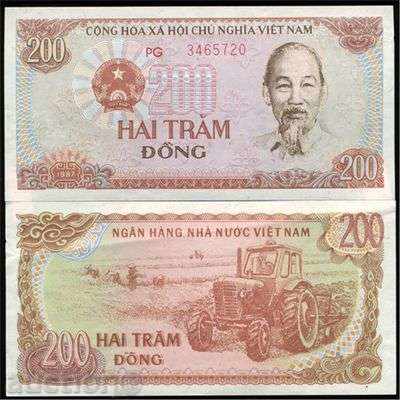 LICITAȚII Zorbas Vietnam 200 DONG 1987 UNC