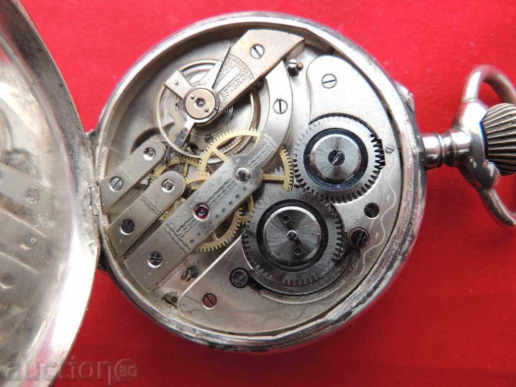 Доставка на Сребърен джобен френски часовник - края на XIX век Доставка на Сребърен джобен френски часовник - края на XIX век