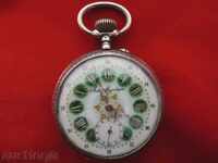 Сребърен джобен френски часовник - края на XIX век