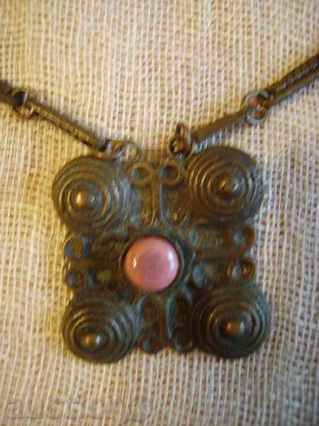 I sell a necklace with pink stone with price 25.00 BGN | € 12.78