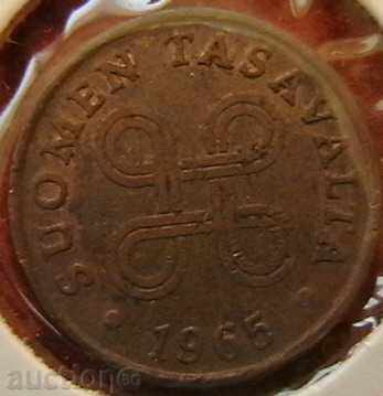 1 penny 1965, Finland with price 0.80 BGN | € 0.41