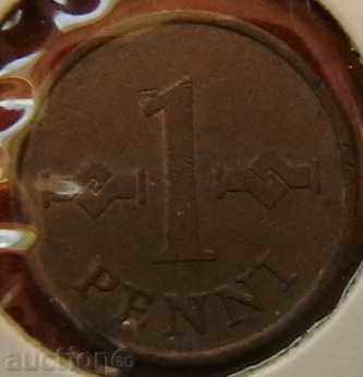 1 penny 1965, Finland