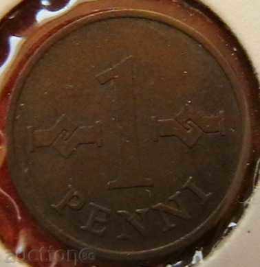 1 penny 1966, Finland