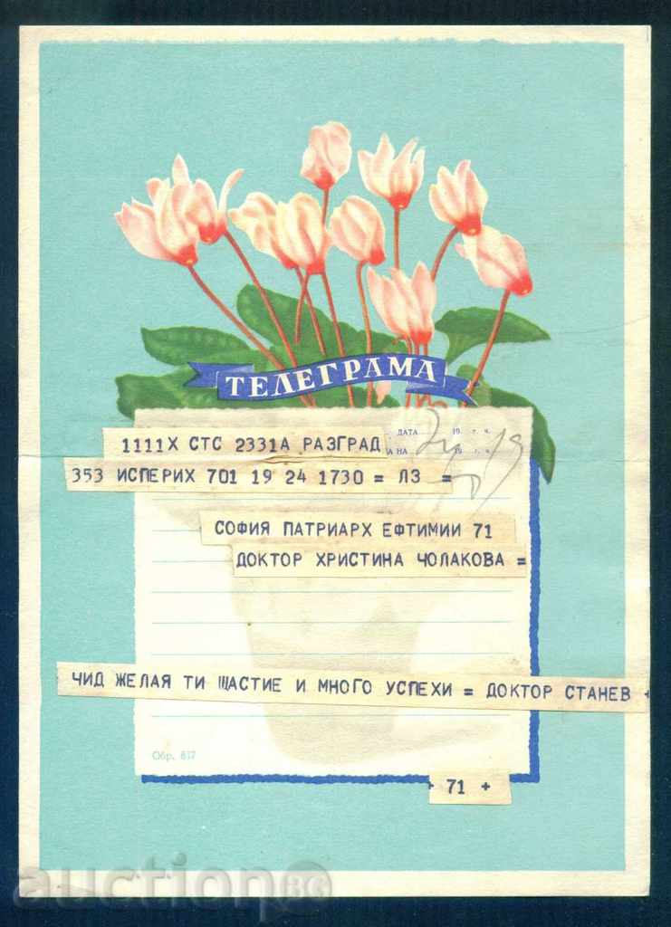 Illustrated Telegram - Fig. 817 - 17 x 23.5 cm / G 10G with price 2.50 BGN | € 1.28 Illustrated Telegram - Fig. 817 - 17 x 23.5 cm / G 10G with price 2.50 BGN | € 1.28