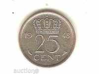 +Холандия  25 цента    1948 г.