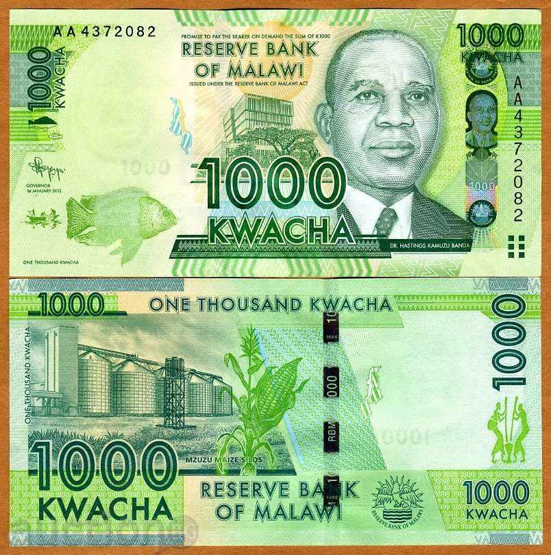 +++ MALAWI 1000 kwacha 2012 P NEW UNC +++