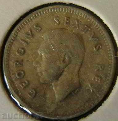 3 pence 1950, South Africa with price 6.99 BGN | € 3.57