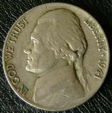 5 cent 1941, USA with price 1.00 BGN | € 0.51