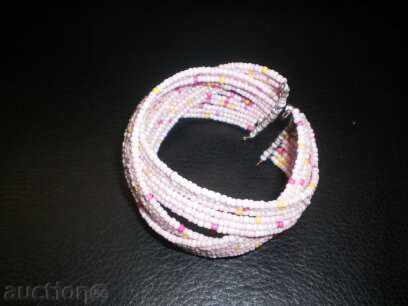 Bohemian-style bracelet with sand-pink beads, new price with price 7.00 BGN | € 3.58 Bohemian-style bracelet with sand-pink beads, new price with price 7.00 BGN | € 3.58