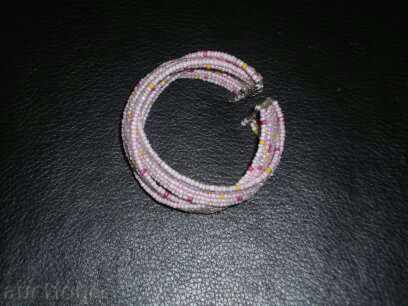 Auction Bohemian-style bracelet with sand-pink beads, new price Auction Bohemian-style bracelet with sand-pink beads, new price