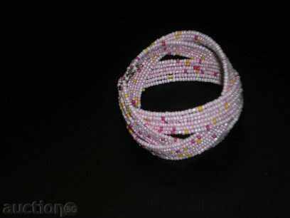 Bohemian-style bracelet with sand-pink beads, new price - 5 Bohemian-style bracelet with sand-pink beads, new price - 5