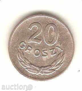 + Polonia 20 groshes 1949 cupru-nichel