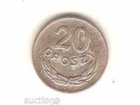 + Poland 20 groshes 1949 copper-nickel