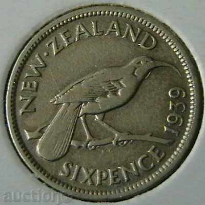 6 pence 1939 New Zealand