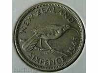 6 pence 1943 New Zealand
