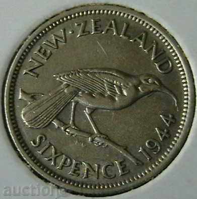 6 pence 1944 New Zealand
