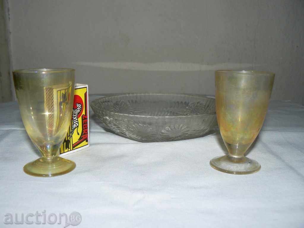 Auction Old glass saucer + bonus Auction Old glass saucer + bonus