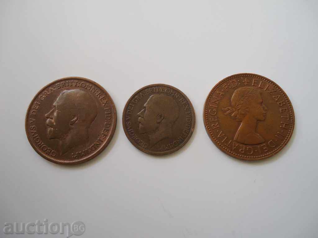 LOT coins 1/2 penny 1916,1 penny 1912,1964 with price 14.99 BGN | € 7.66