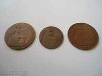 LOT coins 1/2 penny 1916,1 penny 1912,1964