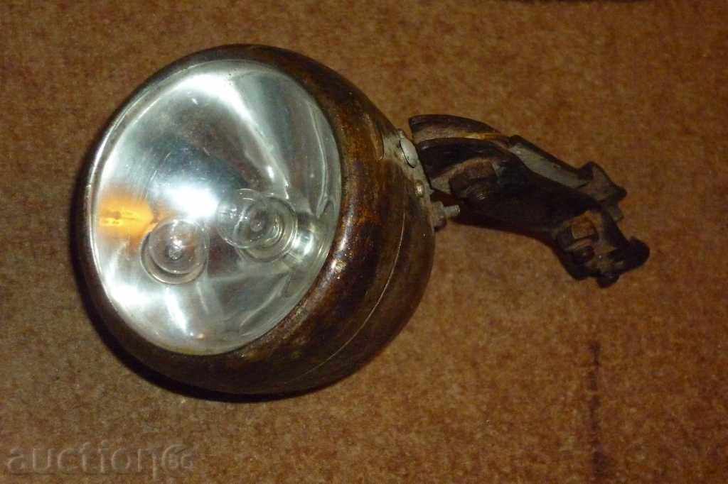 Ancient bicycle light, motorcycle, moped