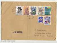 Пътувaл  плик  с марки от Япония