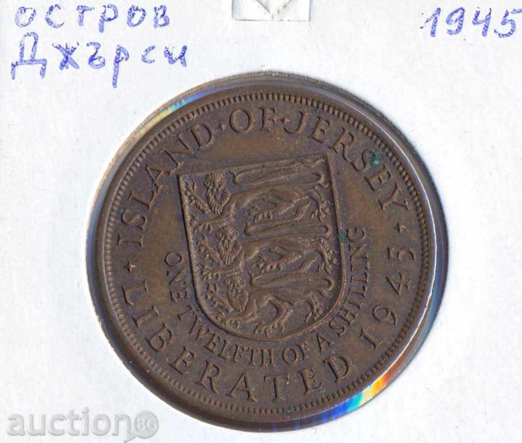 Jersey, island 1/12 shilling 1945