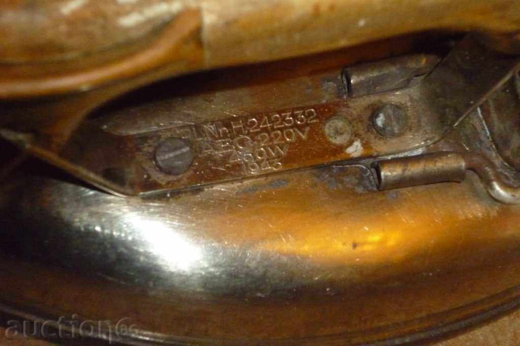 Ancient German electric iron - Wehrmacht with price 69.00 BGN | € 35.28 Ancient German electric iron - Wehrmacht with price 69.00 BGN | € 35.28