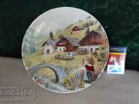 Plate, Limoges, gorgeous hand ri, no defects 240mm
