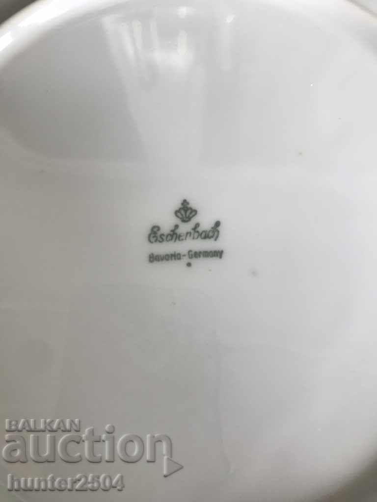 Porcelain plates with floral motif, gold, Germany - 6 pcs. with price 47.95 BGN | € 24.52