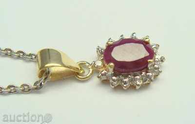 GOLD MEDALAND WITH NATURAL RUBBER AND DIAMONDS with price 382.00 BGN | € 195.31 GOLD MEDALAND WITH NATURAL RUBBER AND DIAMONDS with price 382.00 BGN | € 195.31