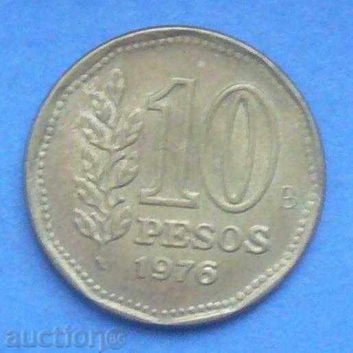 Аржентина 10 песо 1976
