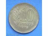 Аржентина 10 песо 1976