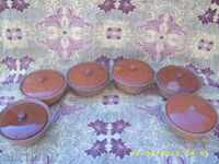 lot of 6 old pots