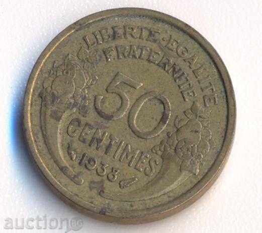 Франция 50 сантима 1938