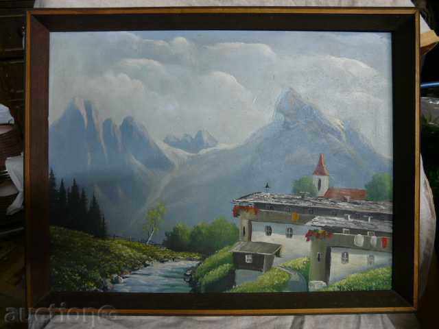 Auction Old Picture - "Mountain Landscape" Auction Old Picture - "Mountain Landscape"