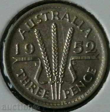 3 pence 1952, Australia