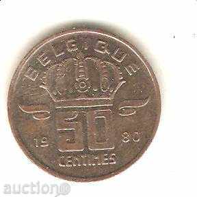 + Βέλγιο 50 centimes 1980 Γαλλικά θρύλος