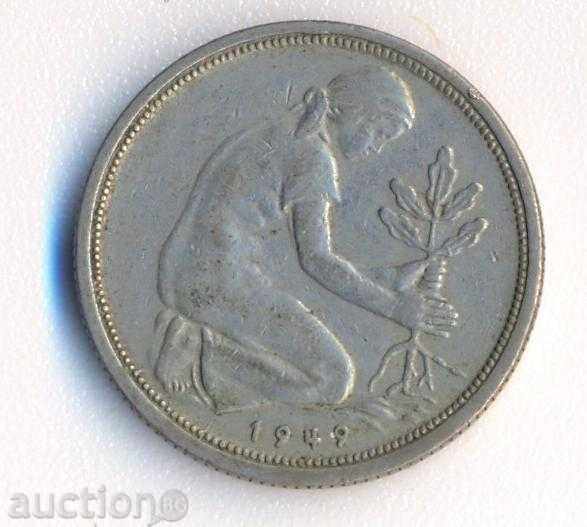 Germania 50 pfenigi 1949D an cu preț € 1.28 | 2.50 BGN
