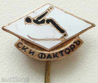 848. The sporting ski club Factor Sign has a 30 year old enamel
