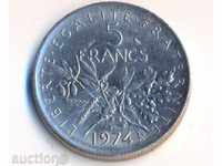 France 5 franci 1974