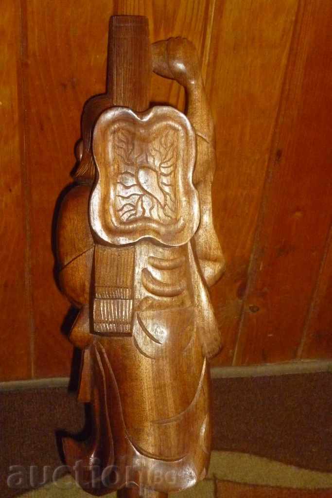 Eastern figure, statuette, bust, wood plastic - 5