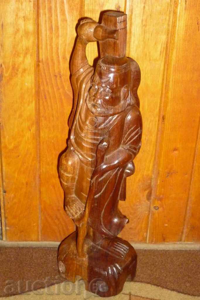 Eastern figure, statuette, bust, wood plastic