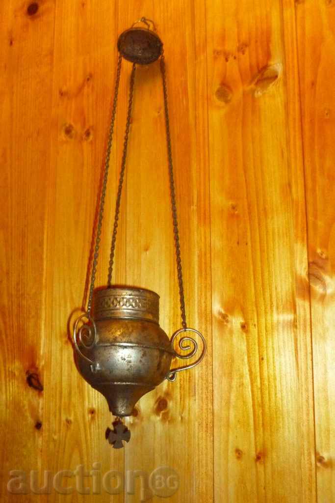Antique κερί, kandilabar, λάμπα, σταυρός, θρησκεία