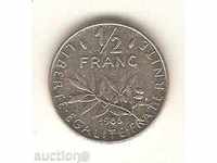 +Франция  1/2  франк  1986 г.